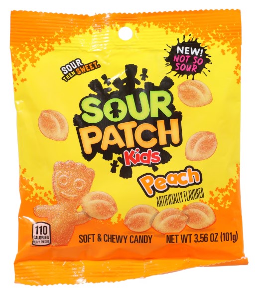 Sour Patch Kids Peach Soft & Chewy Candy, 3.56-oz.