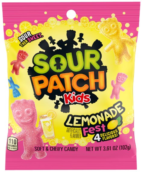 Sour Patch Kids Lemonade Fest Soft & Chewy Candy, 3.61-oz.