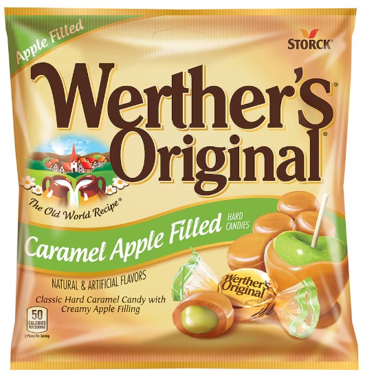 Werther's Original Caramel Apple Filled Hard Candies, 2.65 oz. Bags