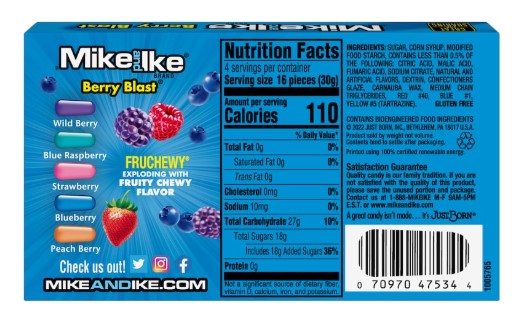 Mike and Ike Candy - Berry Blast, 4.25 oz.