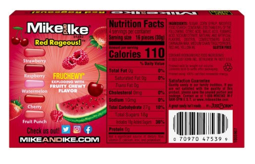 Mike and Ike Red Rageous Candy, 4.25 oz.