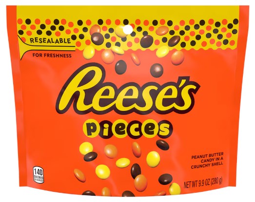 Reese’s Pieces Peanut Butter Candy, 9.9-oz. Bag