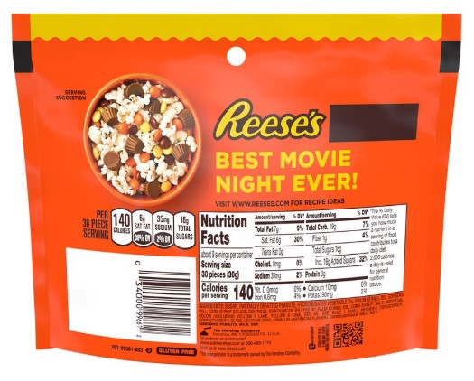 Reese’s Pieces Peanut Butter Candy, 9.9-oz. Bag