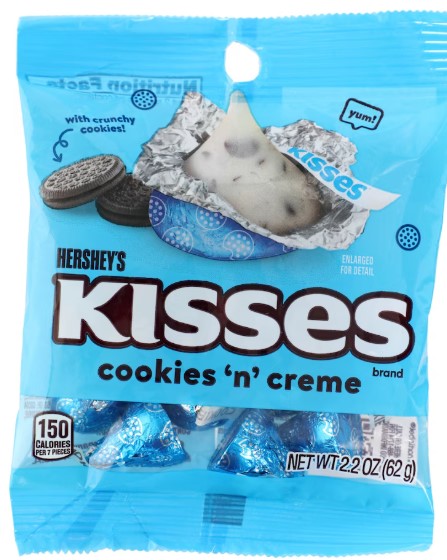 Hershey's Kisses Cookies 'n' Creme Candy, 2.2-oz. Bag