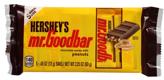 Hershey's Mr. Goodbar Snack Size Candies, 2.25 oz, 5-ct. Packs