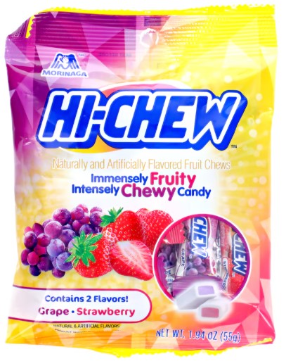 HI-CHEW Grape and Strawberry Fruit Chews, 1.94-oz. Bags