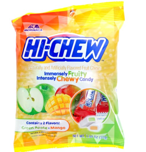 HI-CHEW Green Apple and Mango Fruit Chews, 1.94-oz. Bags