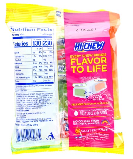 HI-CHEW Green Apple and Mango Fruit Chews, 1.94-oz. Bags