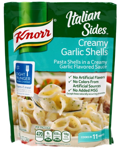 Knorr Italian Sides Creamy Garlic Shells, 4.4-oz.