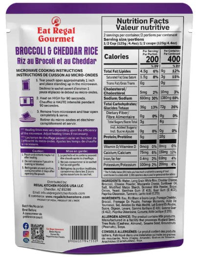 Eat Regal Ready To Eat Broccoli Cheddar Rice, 8.8-oz. Pouch