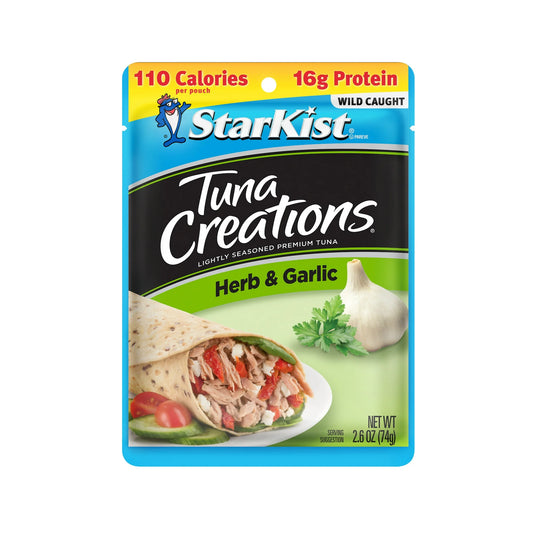 StarKist Tuna Creations, Herb and Garlic, 2.6 oz Pouch