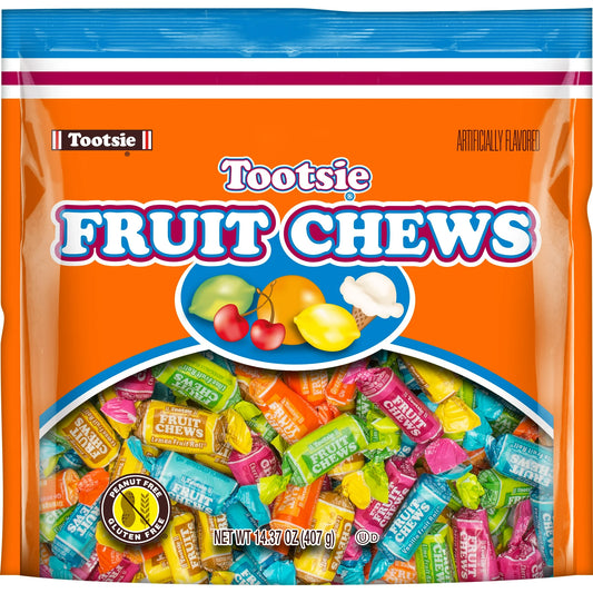 Tootsie Roll Fruit Chews, Gluten Free Assorted Fruit Flavors, 14.37oz