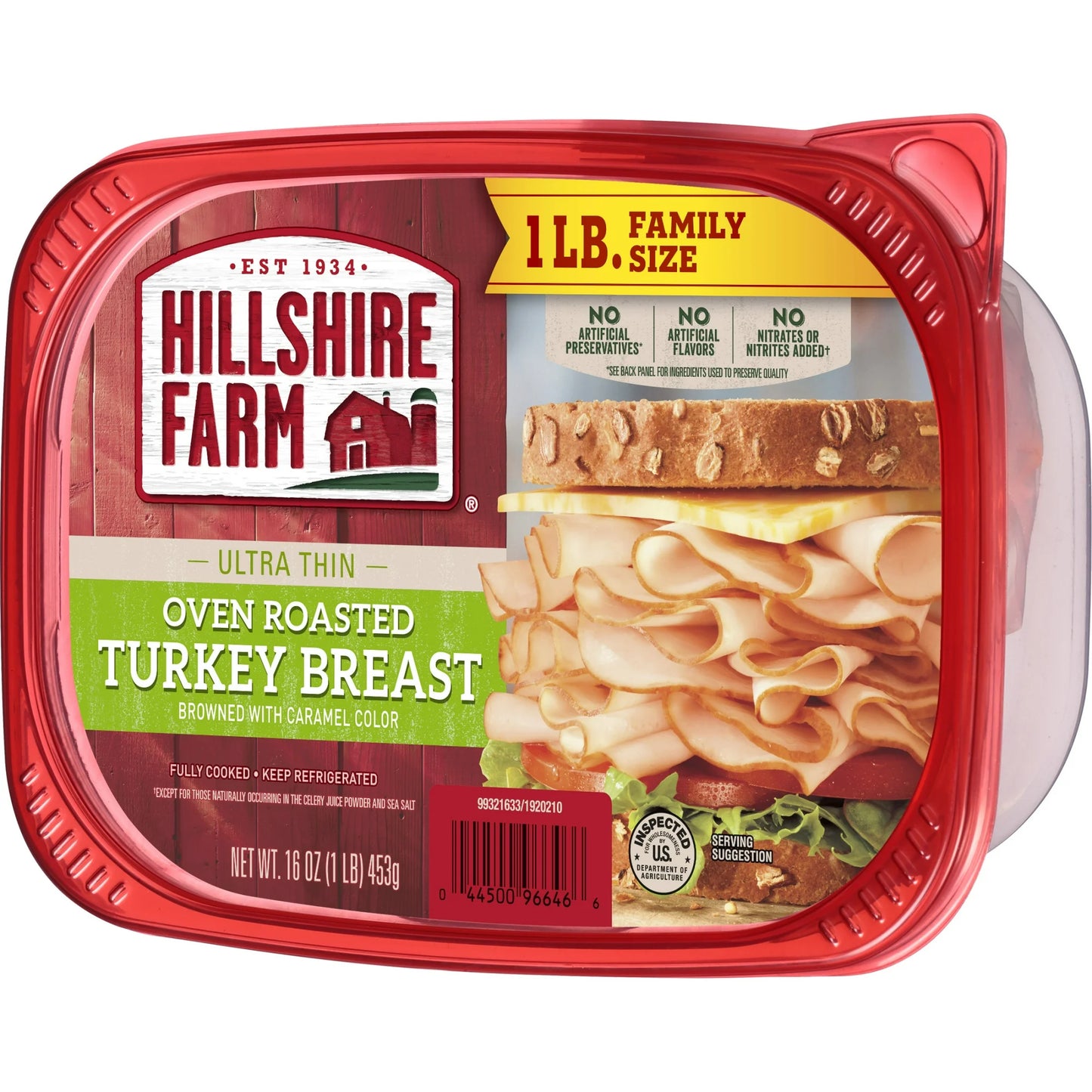 Hillshire Farm Ultra Thin Oven Roasted Turkey Breast, 16 oz