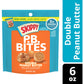 SKIPPY PB Bites Double Peanut Butter Snack, 6 oz Resealable Plastic Pouch