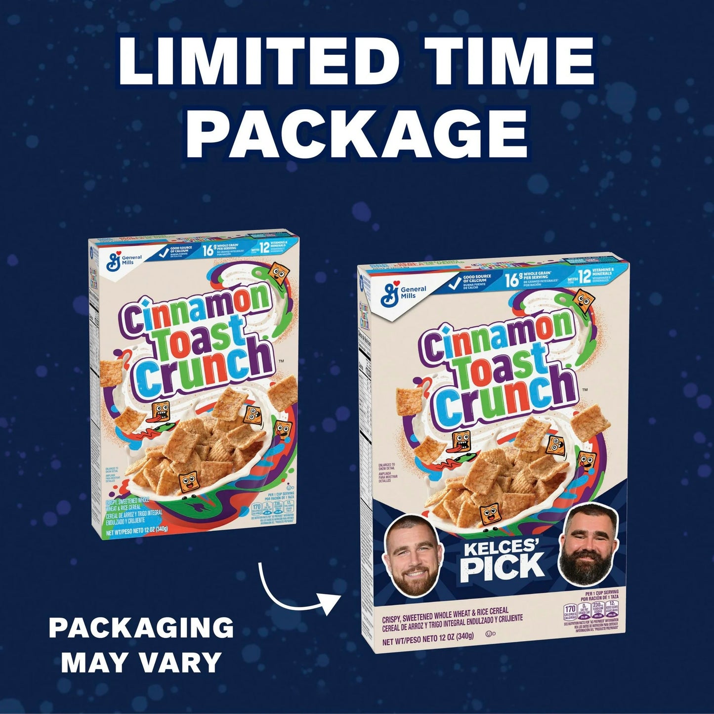 Cinnamon Toast Crunch Breakfast Cereal, Crispy Cinnamon Cereal, 12 oz Cereal Box