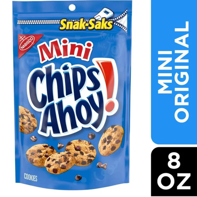 CHIPS AHOY! Mini Original Chocolate Chip Cookies, Snak-Saks, 8 oz