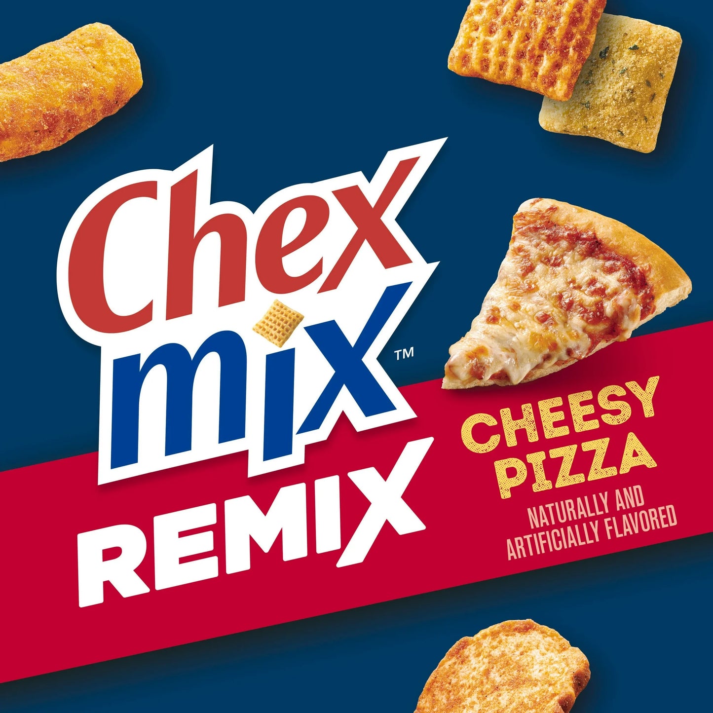 Chex Mix snack mix, Remix Cheesy Pizza, Savory Snack Bag, Family size, 11 oz