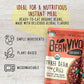 BeanVIVO Organics Three Bean Vegan Chili - Good Source of Fiber - Nutritious & Microwave Meals - Gluten-Free Plant Food - 10 oz Pouch