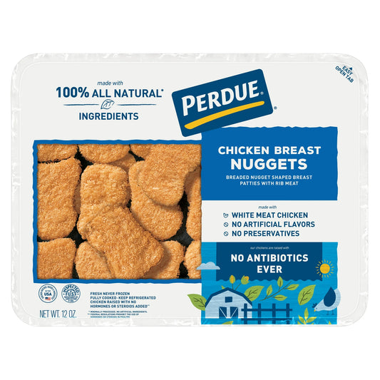 PERDUE Refrigerated Breaded Chicken Breast Nugget Pieces, 12 oz. Tray