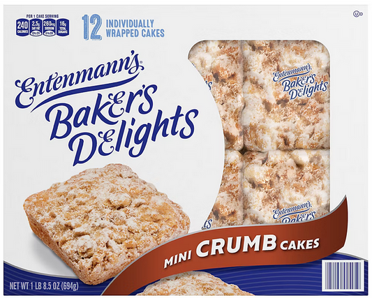 Entenmann’s Mini Crumb Cake, 1 Lb 8.5oz (12pack)