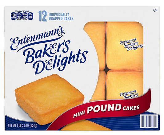 Entenmanns Mini Pound Cake-12-ct, 1 lb 2.5oz