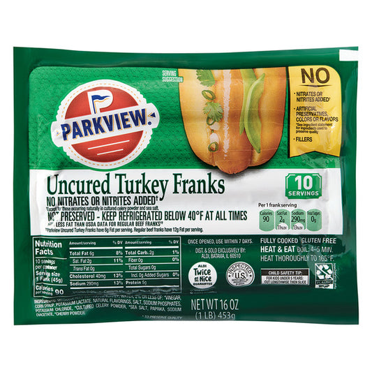 Parkview Uncured Turkey Franks, 16oz