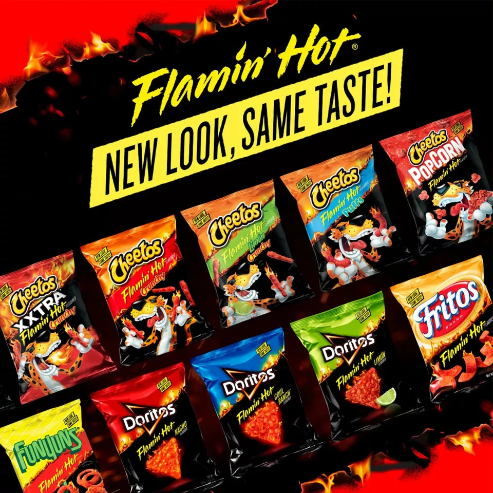 Frito-Lay Flamin' Hot Mix Variety Pack Snack Chips, 1 lb 2 oz, 18 Count Multipack